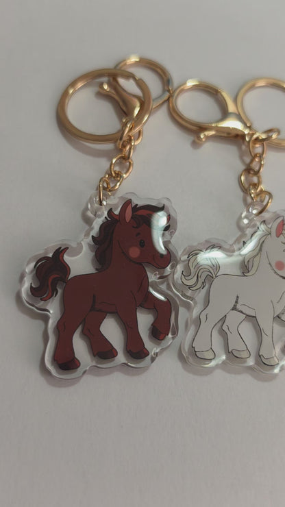 Horse Keychain - Grey - 104