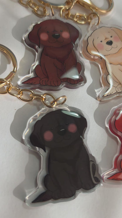 Labrador Keychain - Red - 016