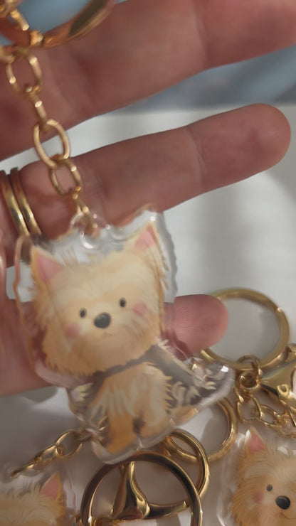 Yorkshire Terrier Keychain - Fawn - 053