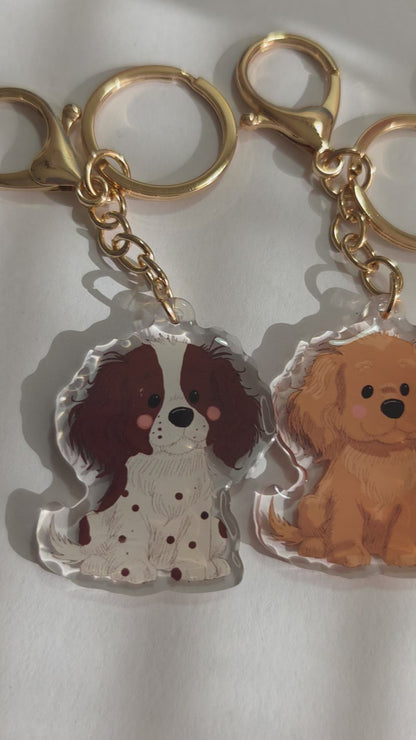 Springer Spaniel Keychain - Brown and White - 061