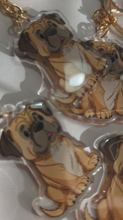 Bull Mastiff Keychain - Fawn - 041