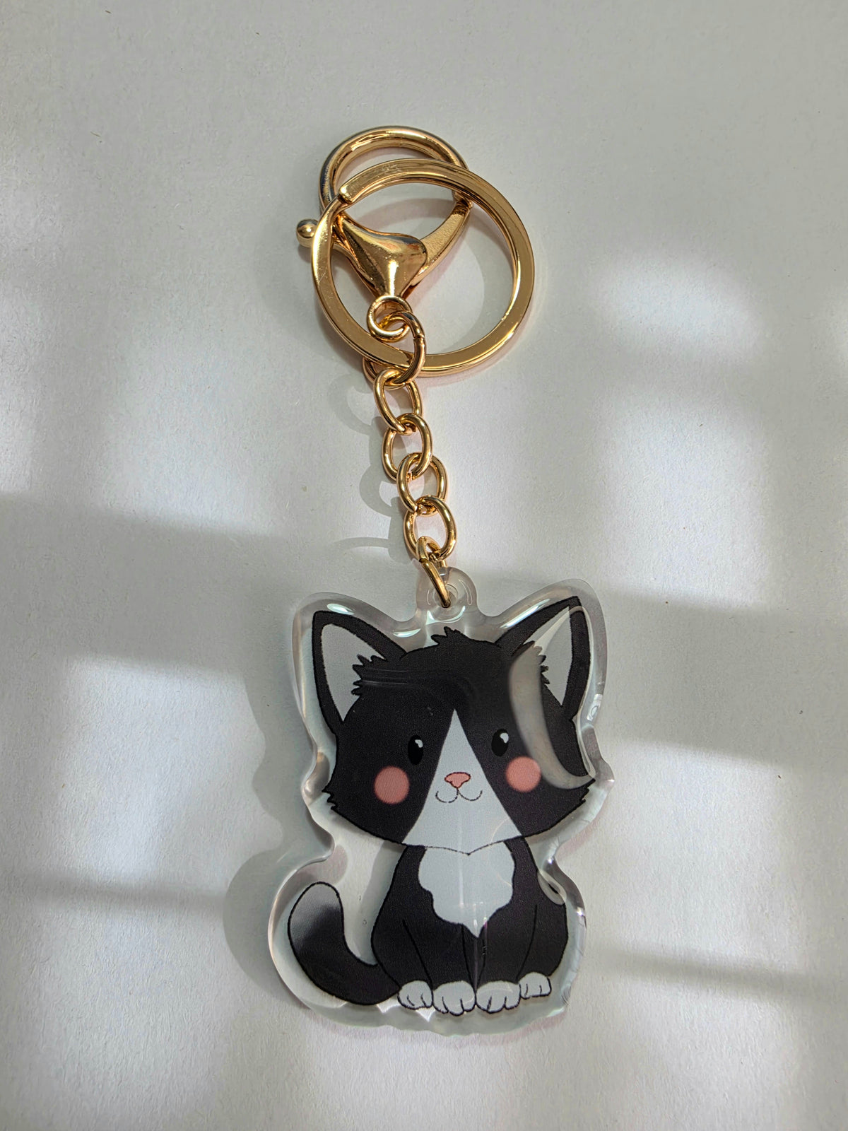 Cat Keychain - Tuxedo - 087