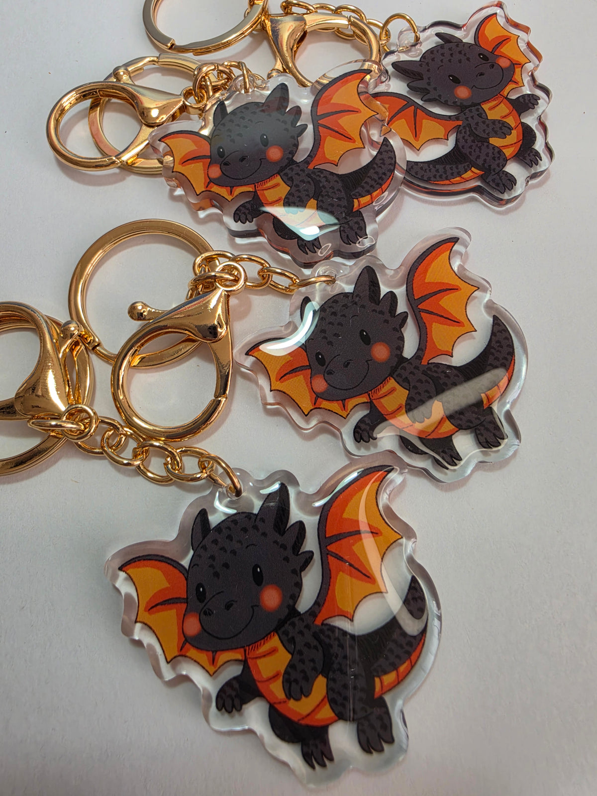 Dragon Keychain - Black - 096