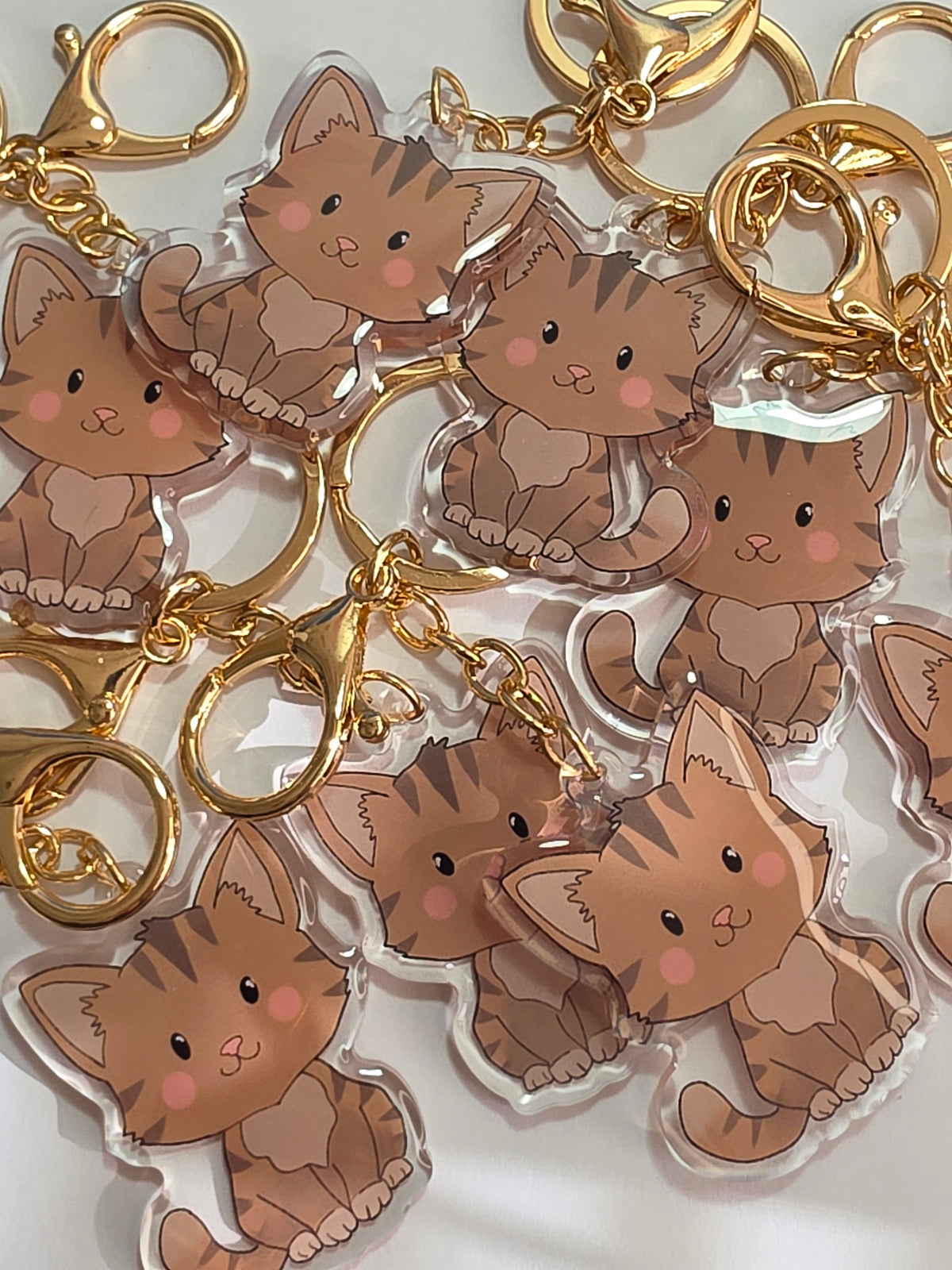 Cat Keychain - Brown - 085