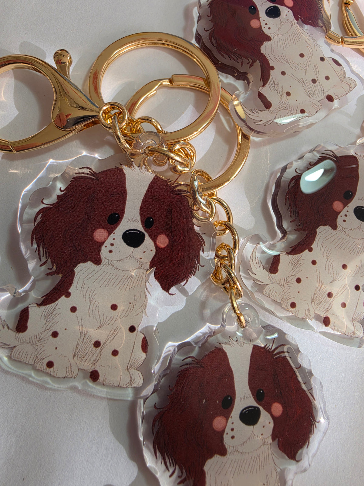 Springer Spaniel Keychain - Brown and White - 061