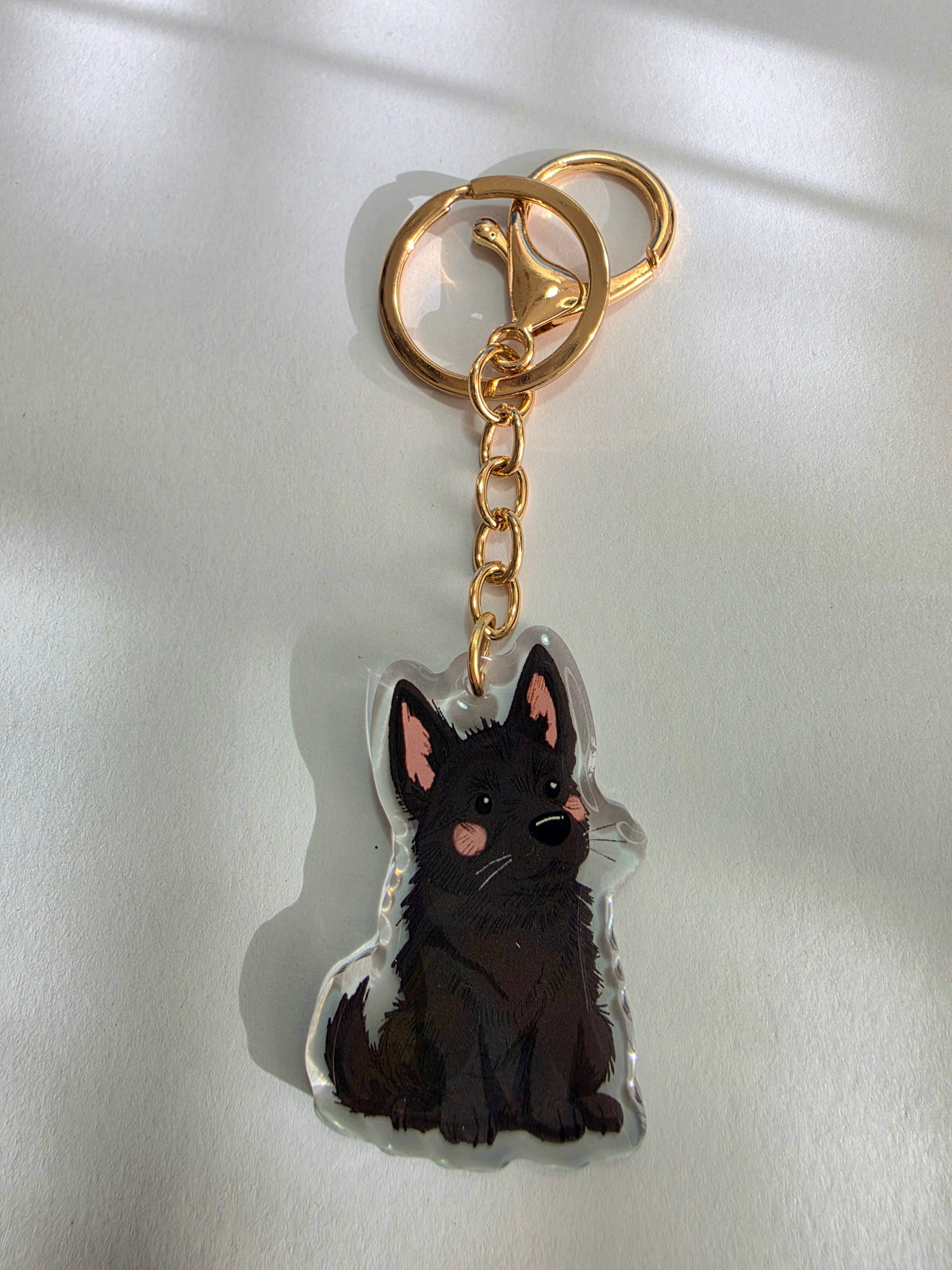 German Shepherd Keychain - Black - 024