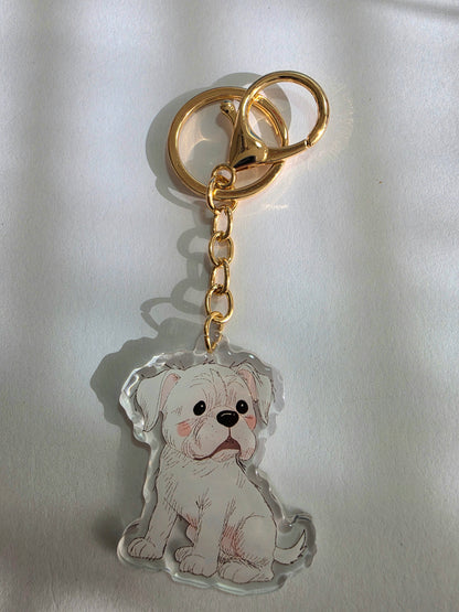 Boxer Keychain - White - 038