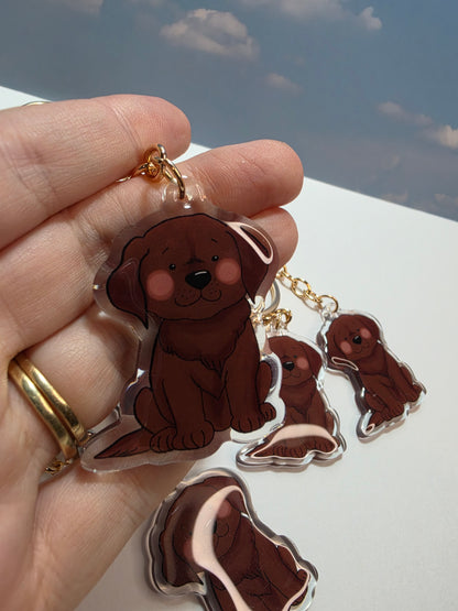 Labrador Keychain - Chocolate - 013