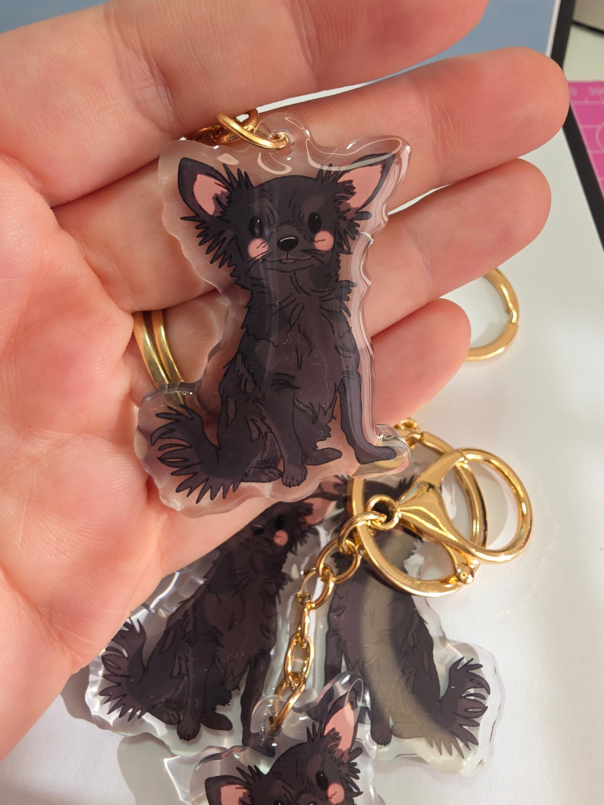 Chihuahua Keychain - Black - 075