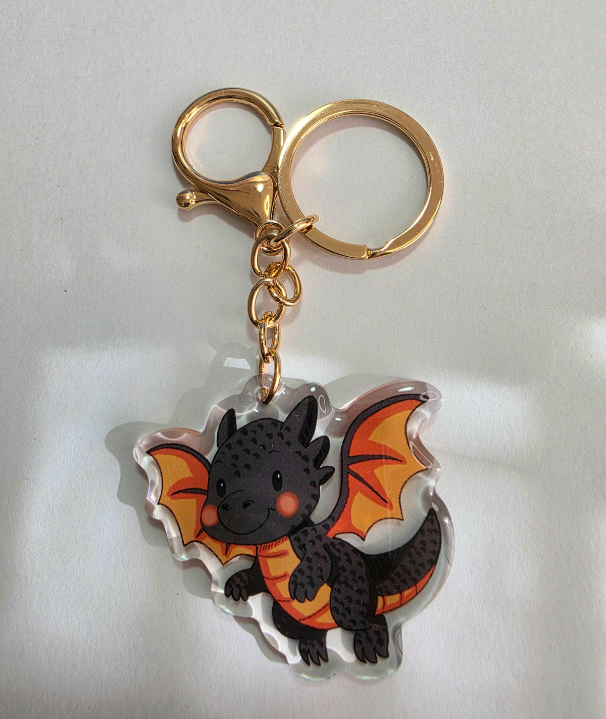 Dragon Keychain - Black - 096