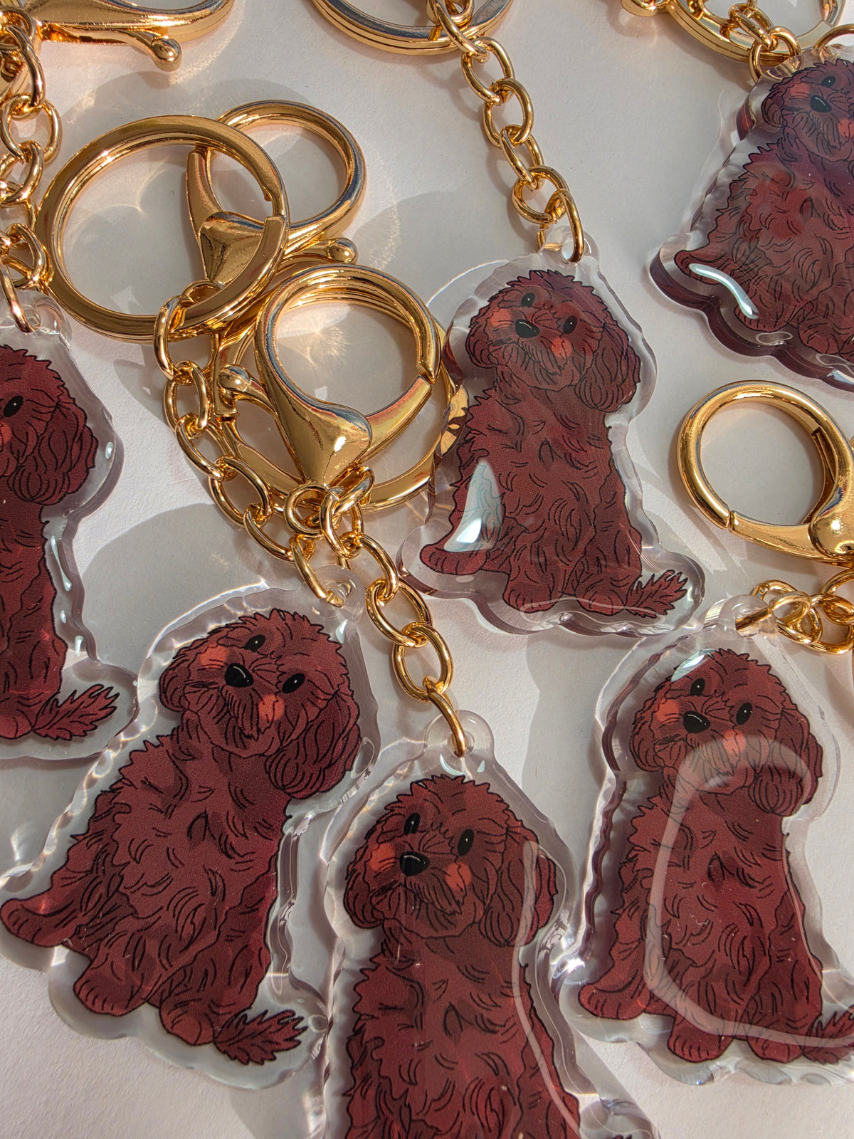 Cavoodle Keychain - Brown - 020