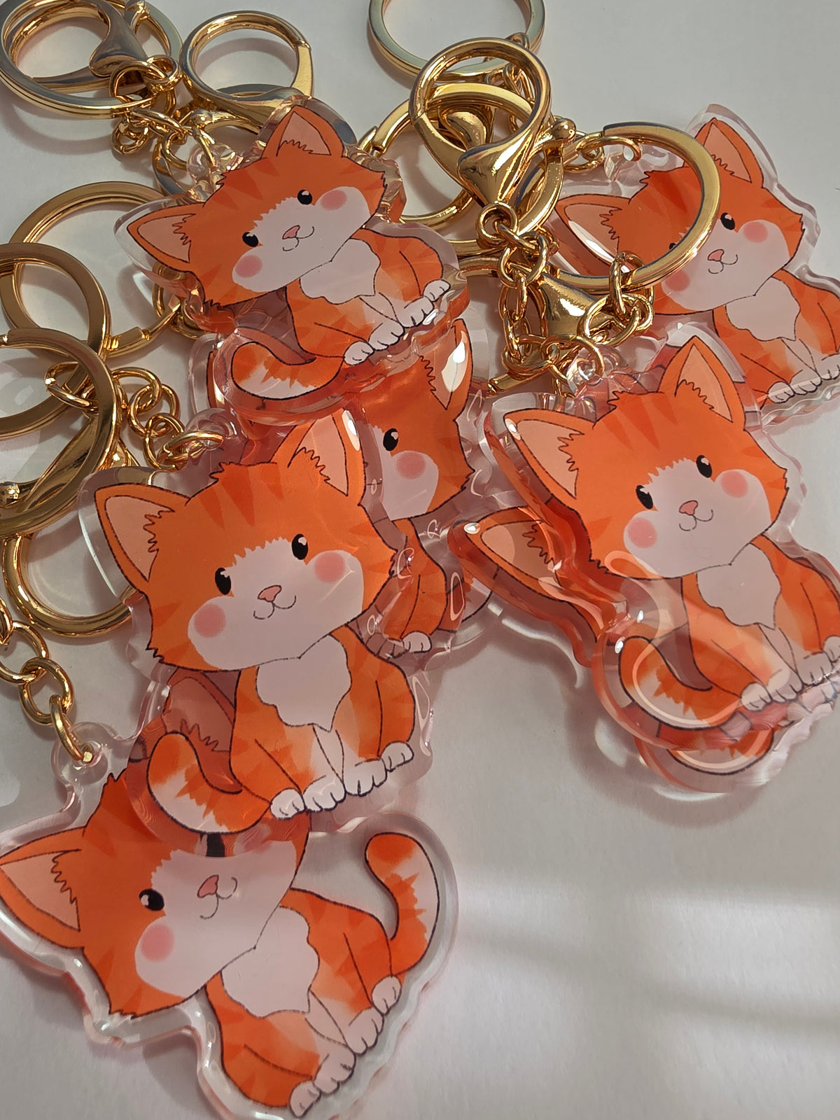 Cat Keychain - Orange Blaze - 084