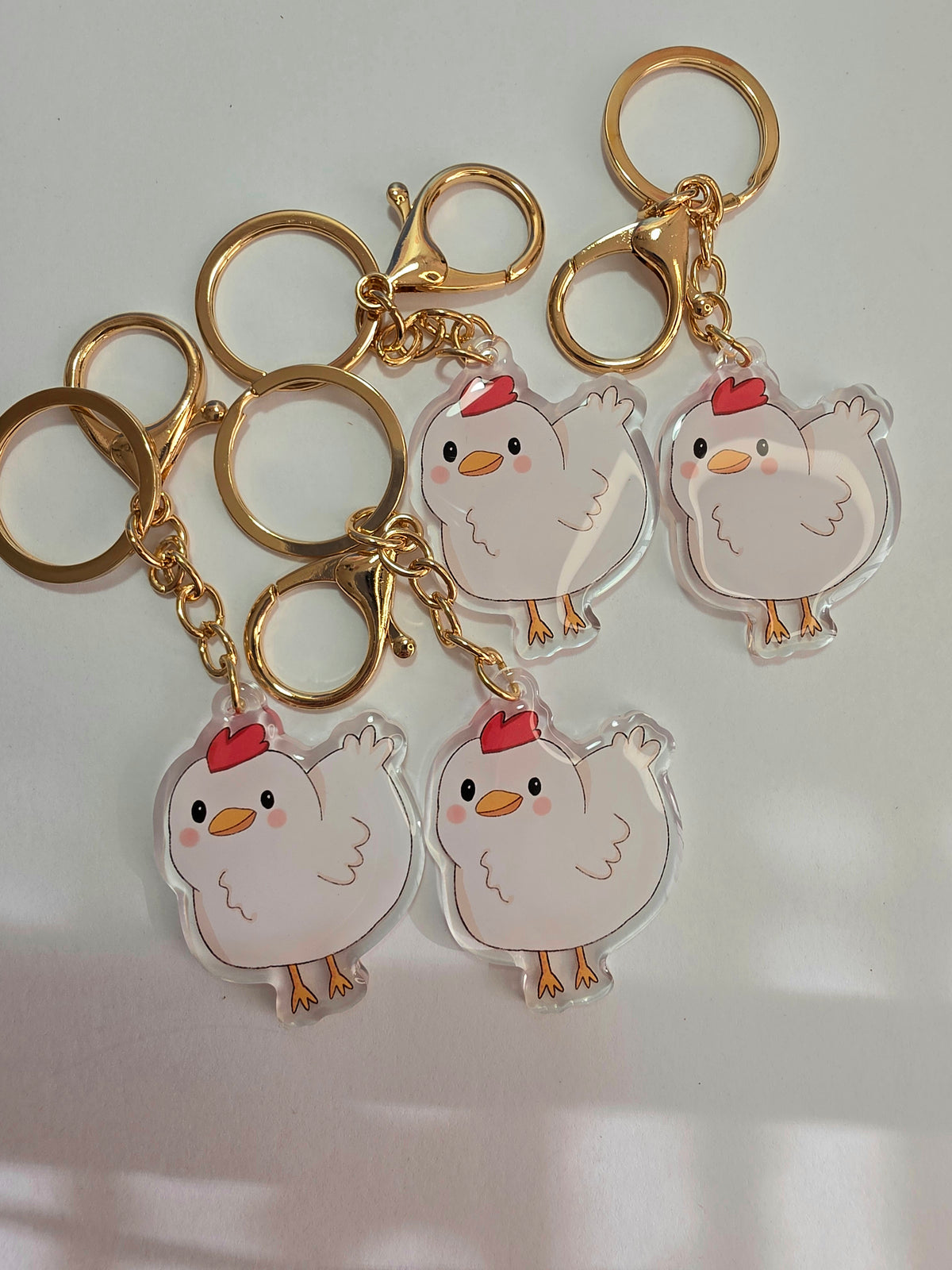 Chicken Keychain - White - 094