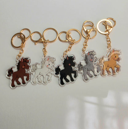Horse Keychain - White - 101