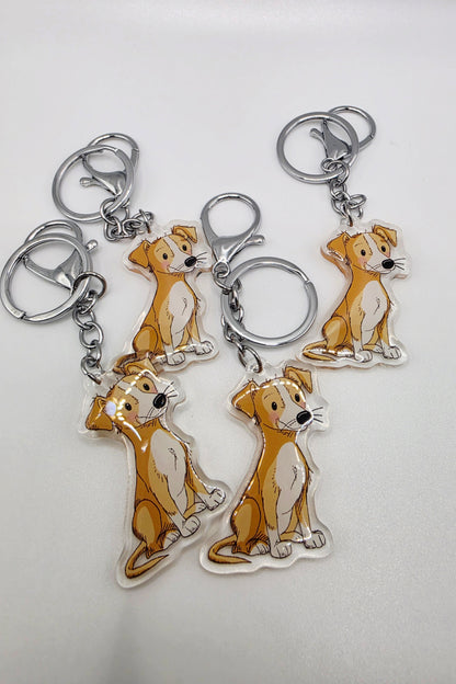 Greyhound - Whippet Keychain - Fawn - 143