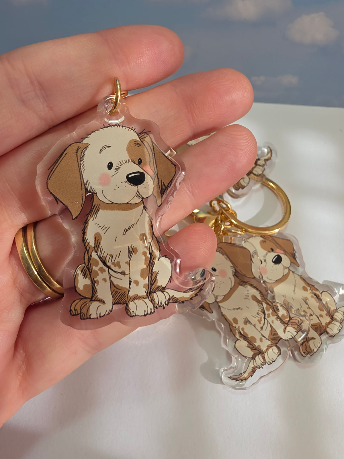 Weimaraner Keychain - Grey - 068