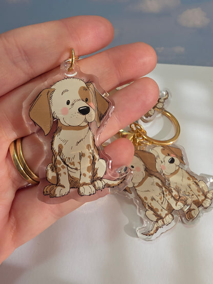 Weimaraner Keychain - Grey - 068
