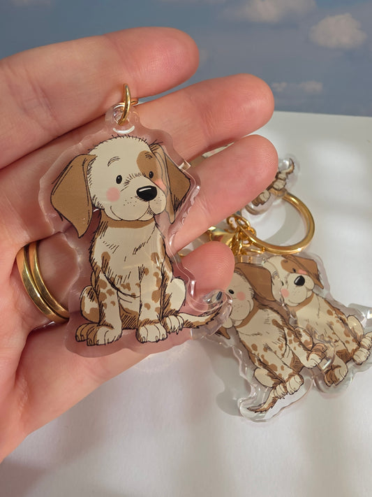 Weimaraner Keychain - Grey - 068