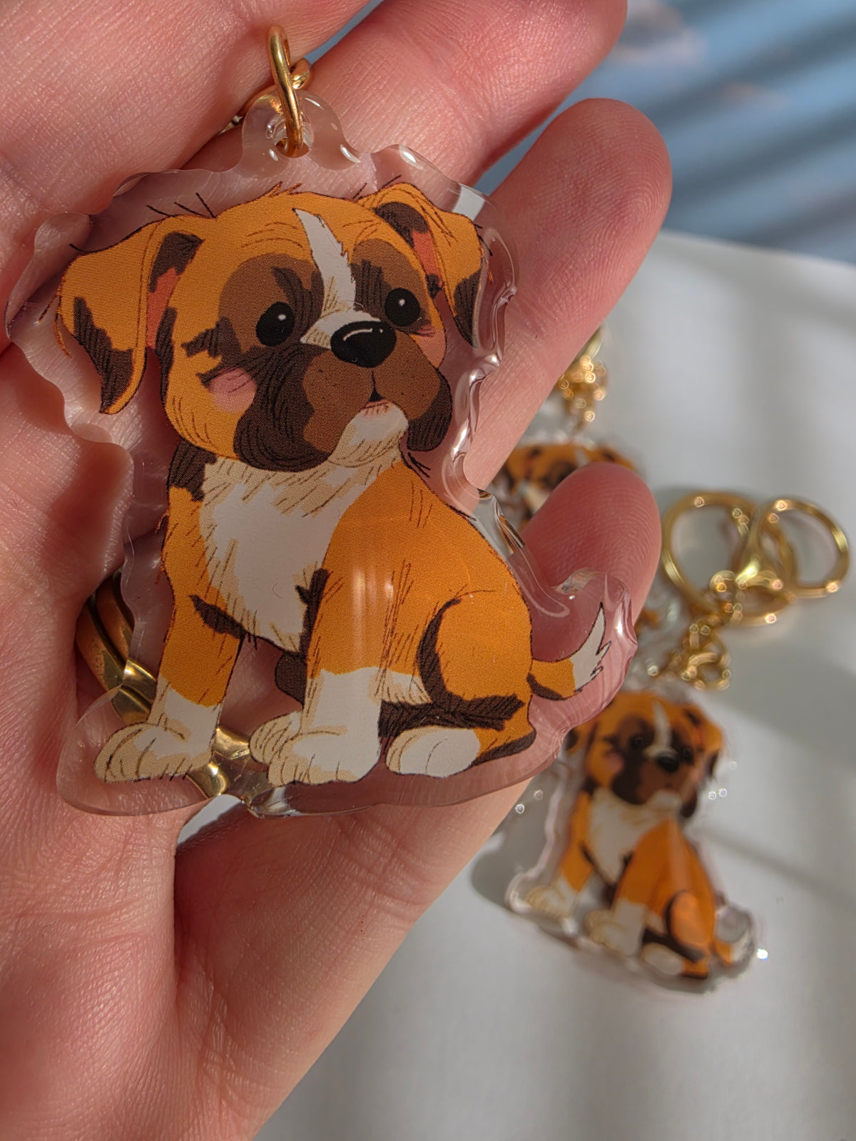 Boxer Keychain - Fawn - 037