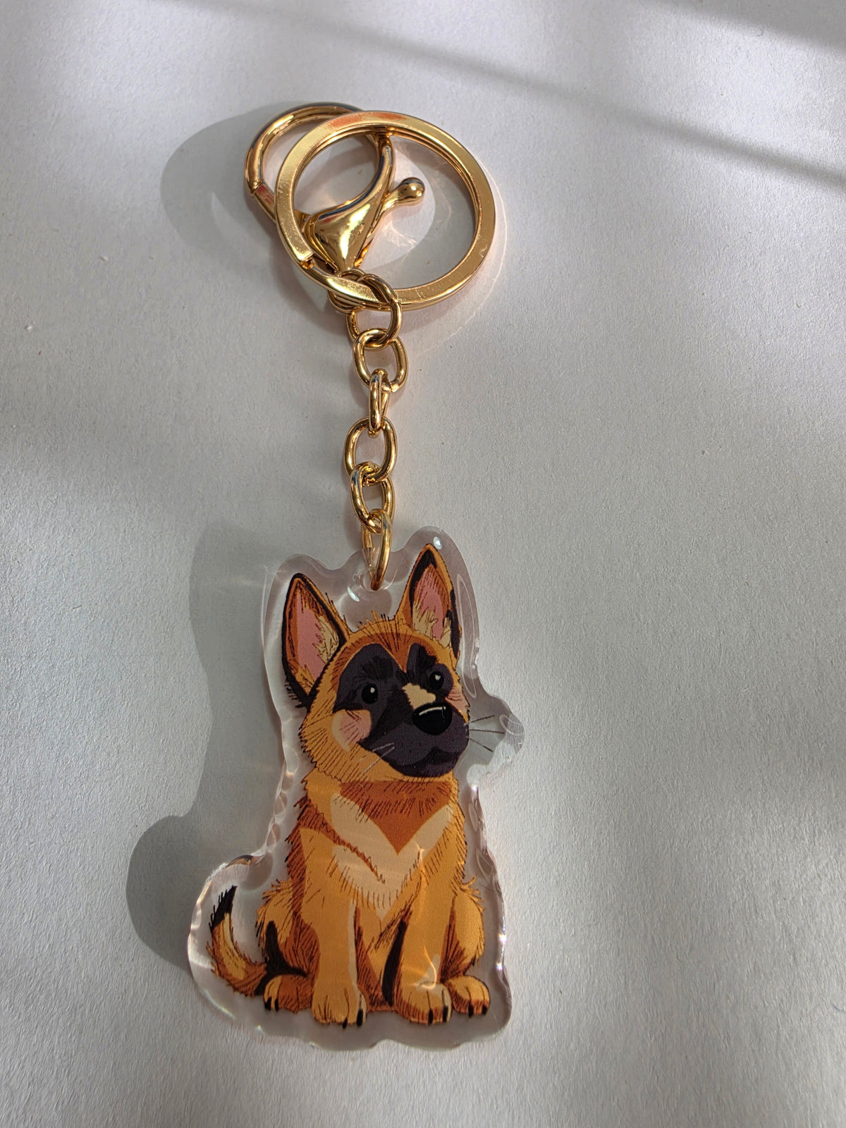 Belgian Malinois Keychain - Tan and Black - 022