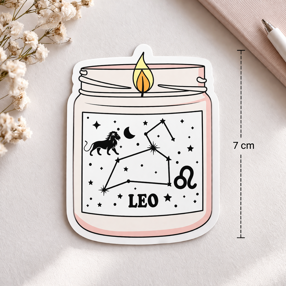 Zodiac Birthday Card with Sticker