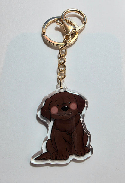 Labrador Keychain - Chocolate - 013