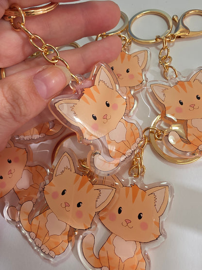 Cat Keychain - Ginger - 083