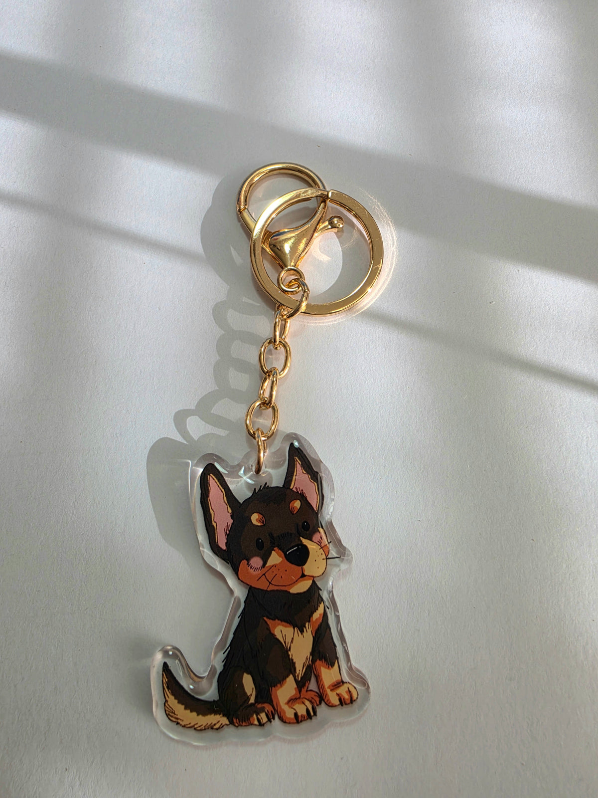 Kelpie Keychain - Black and Tan - 026