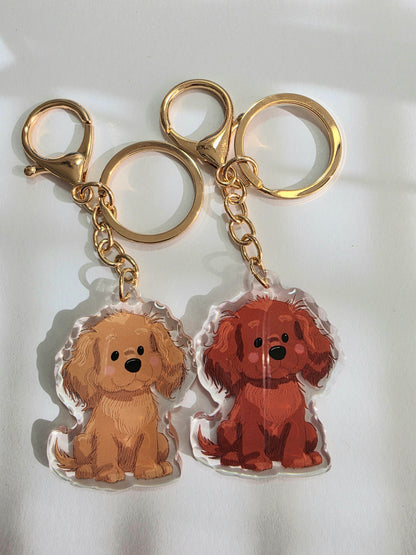 Spaniel Keychain - Red - 062
