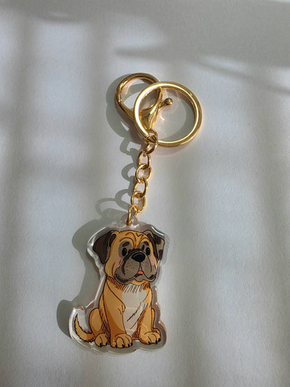 Bull Mastiff Keychain - Fawn - 041