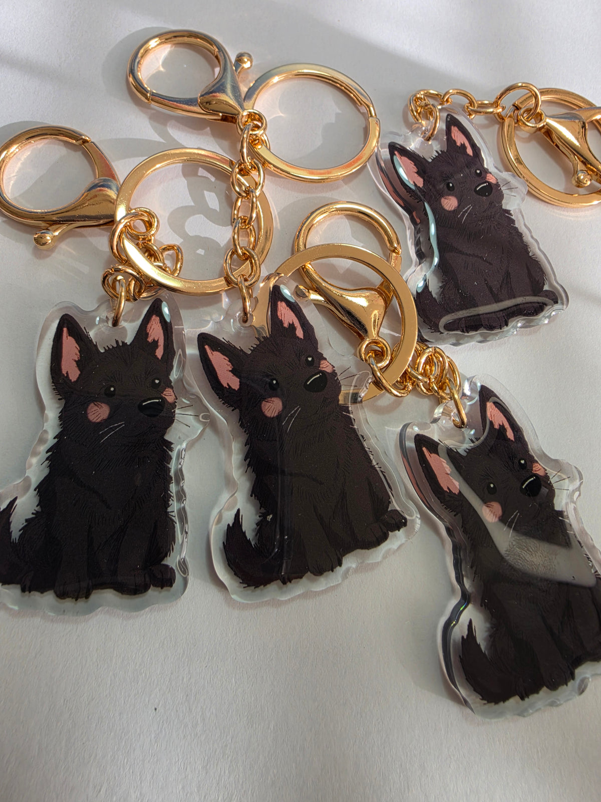German Shepherd Keychain - Black - 024