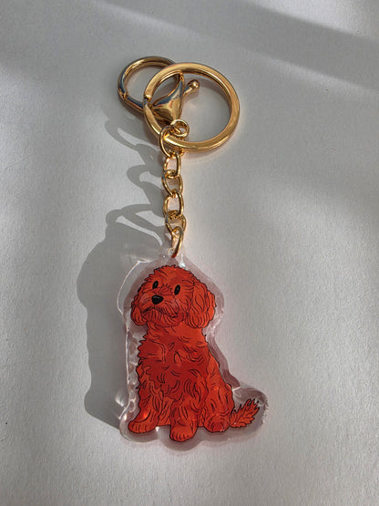Cavoodle Keychain - Red - 018