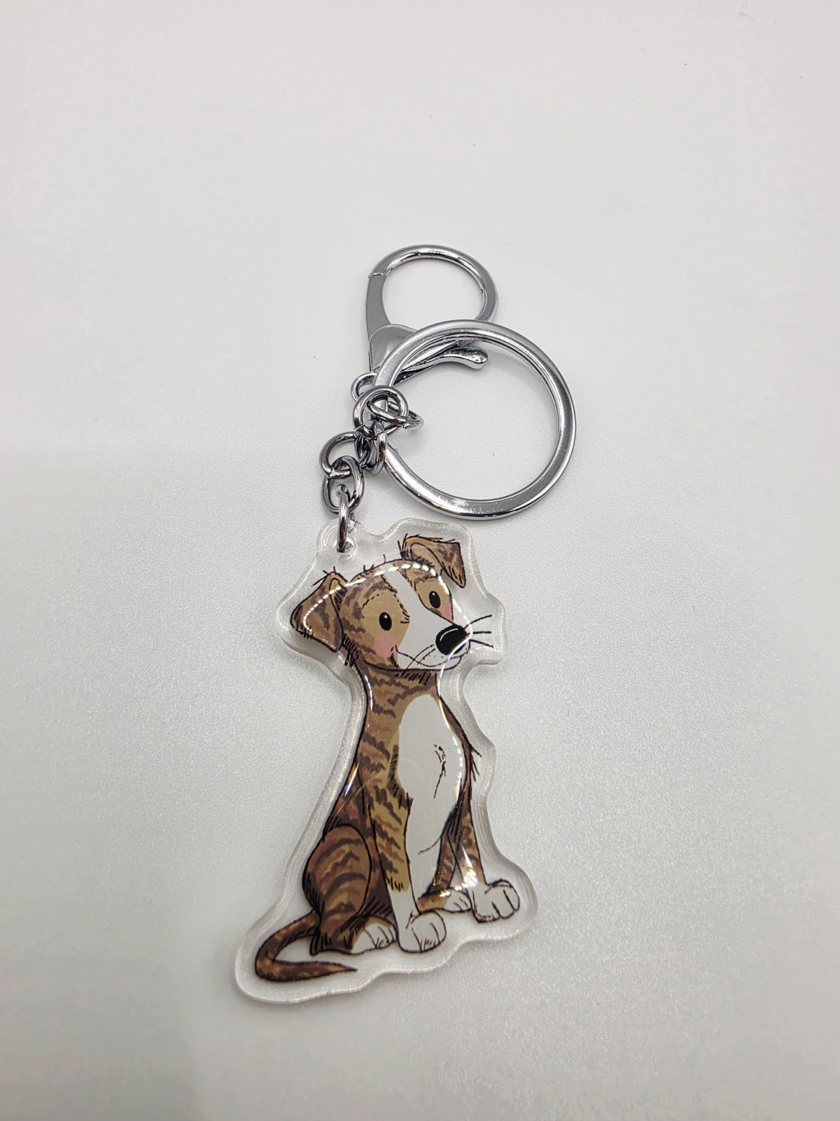 Greyhound - Whippet Keychain - Brindle - 144