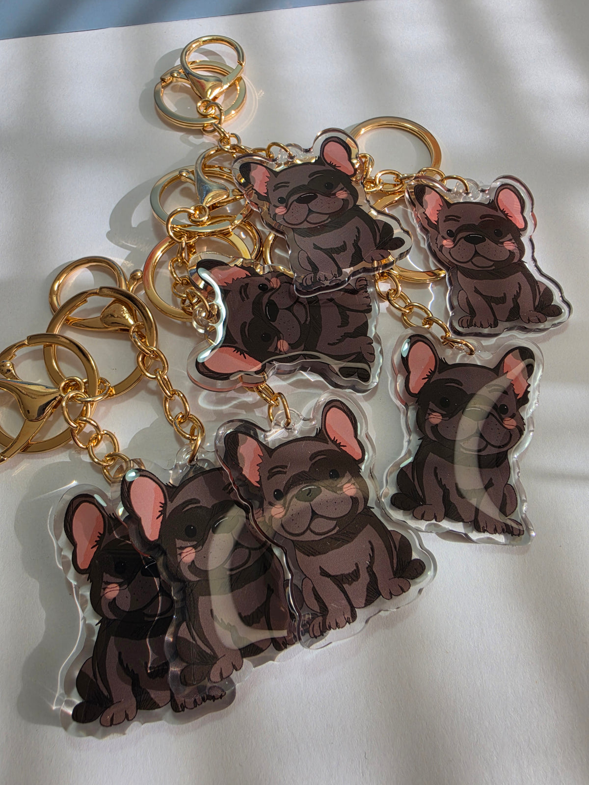 French Bulldog Keychain - Black - 045