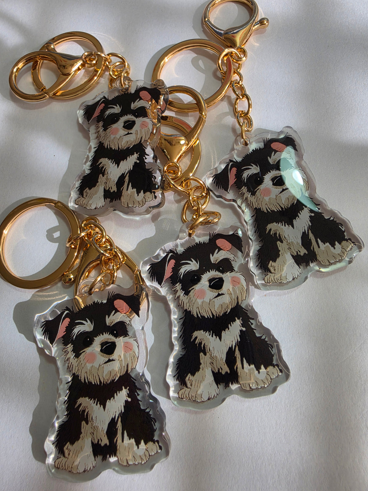 Schnauzer Keychain - Black - 049