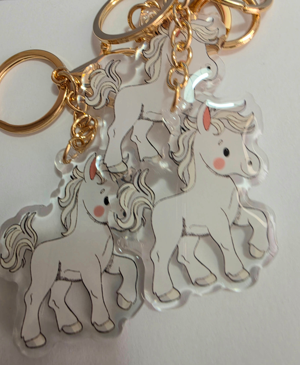 Horse Keychain - White - 101
