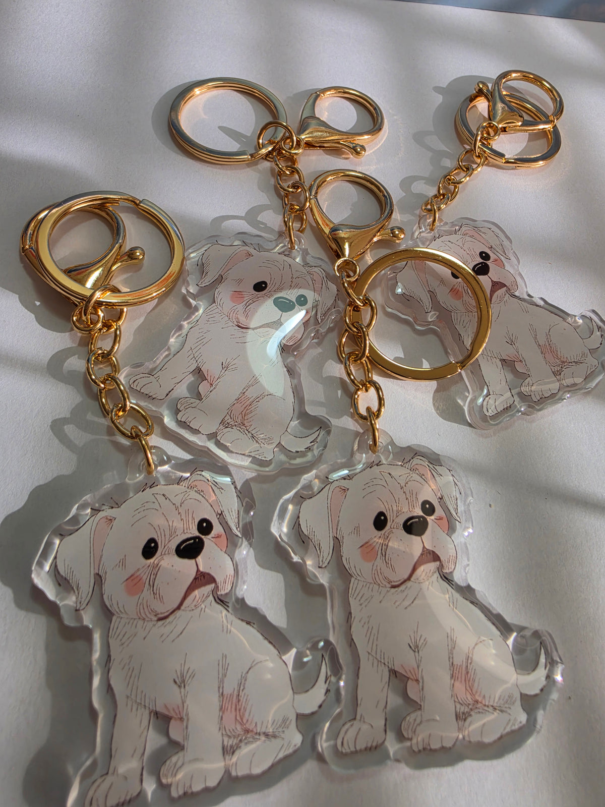 Boxer Keychain - White - 038