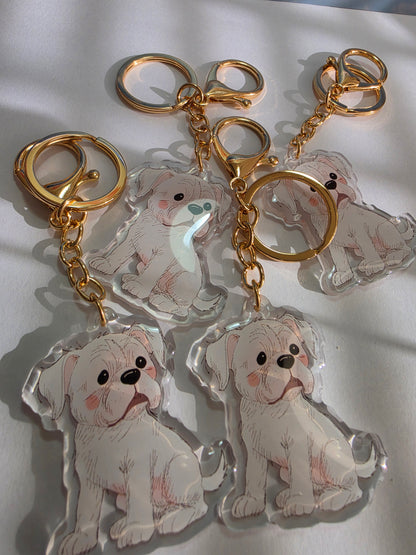 Boxer Keychain - White - 038