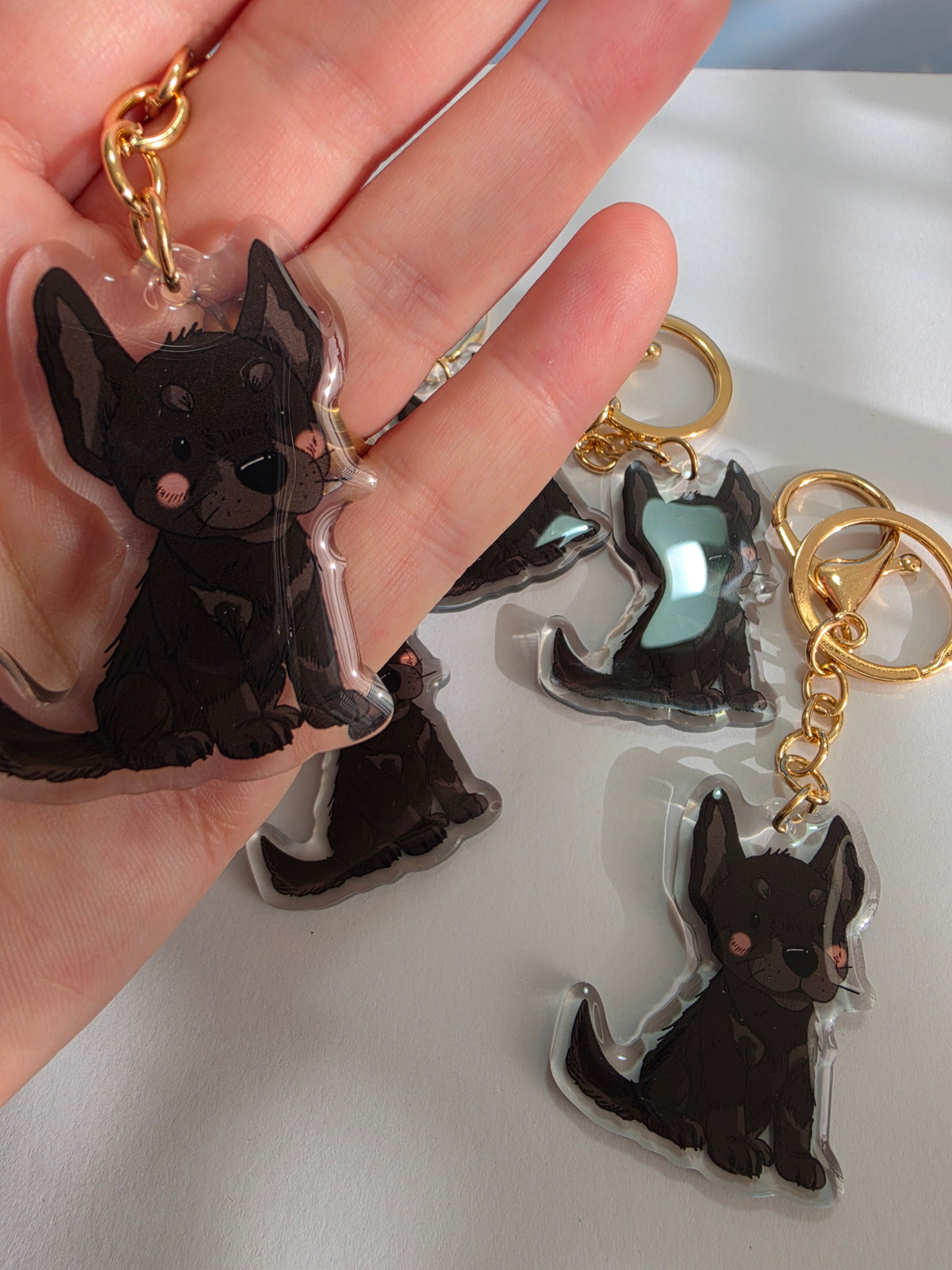 Kelpie Keychain - Black - 025