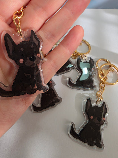 Kelpie Keychain - Black - 025