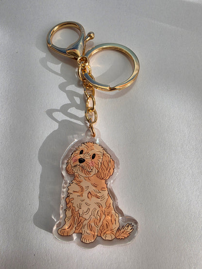 Cavoodle Keychain - Cream - 017