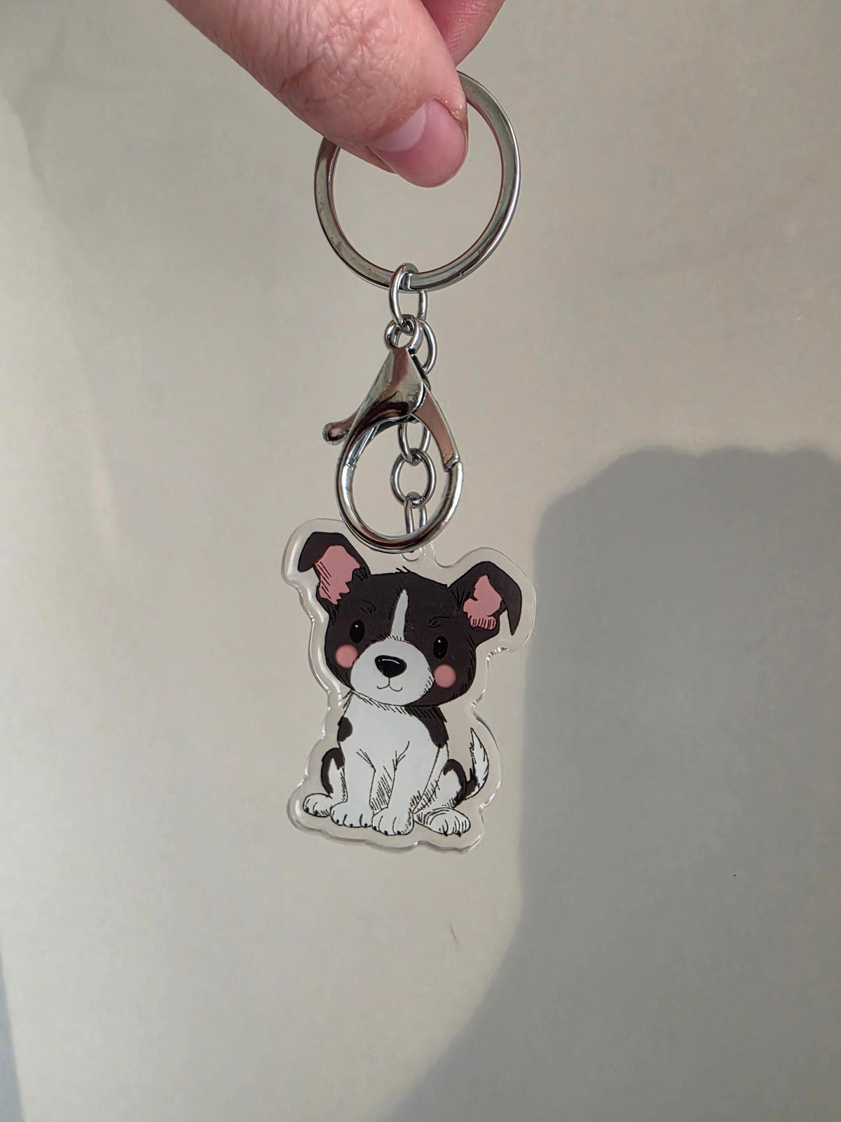 Jack Russell Terrier Keychain - Black and White - 108