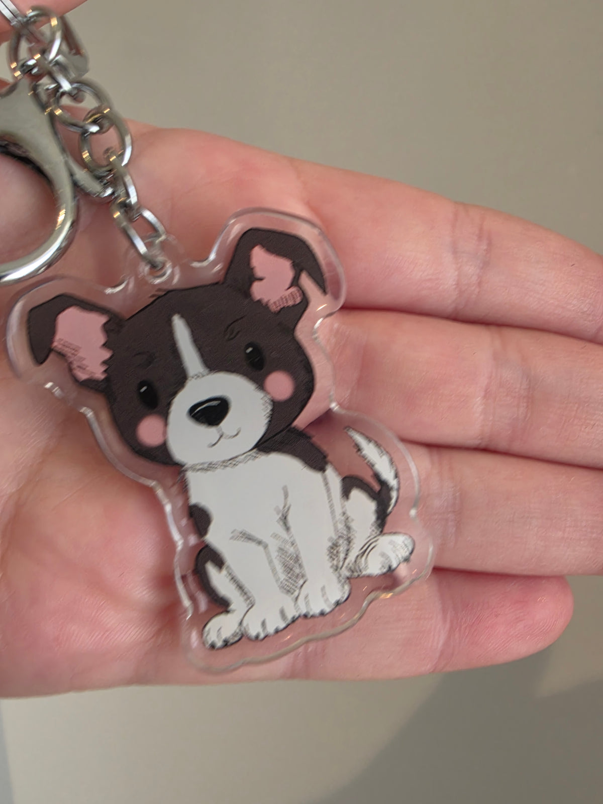 Jack Russell Terrier Keychain - Black and White - 108