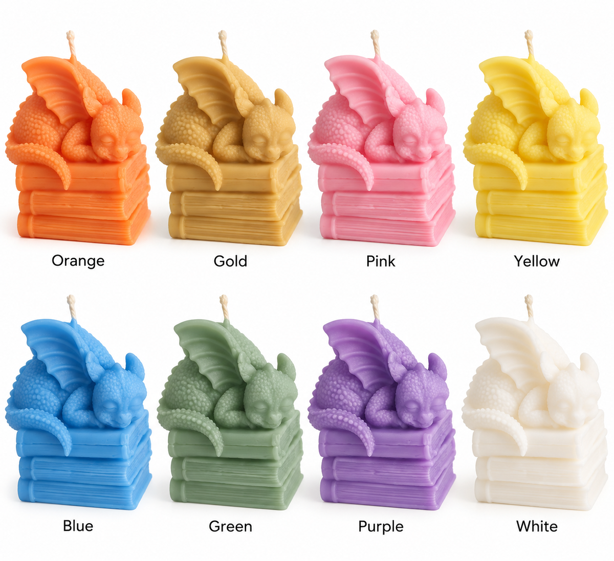 Book Dragon Pillar Candle