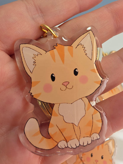 Cat Keychain - Ginger - 083