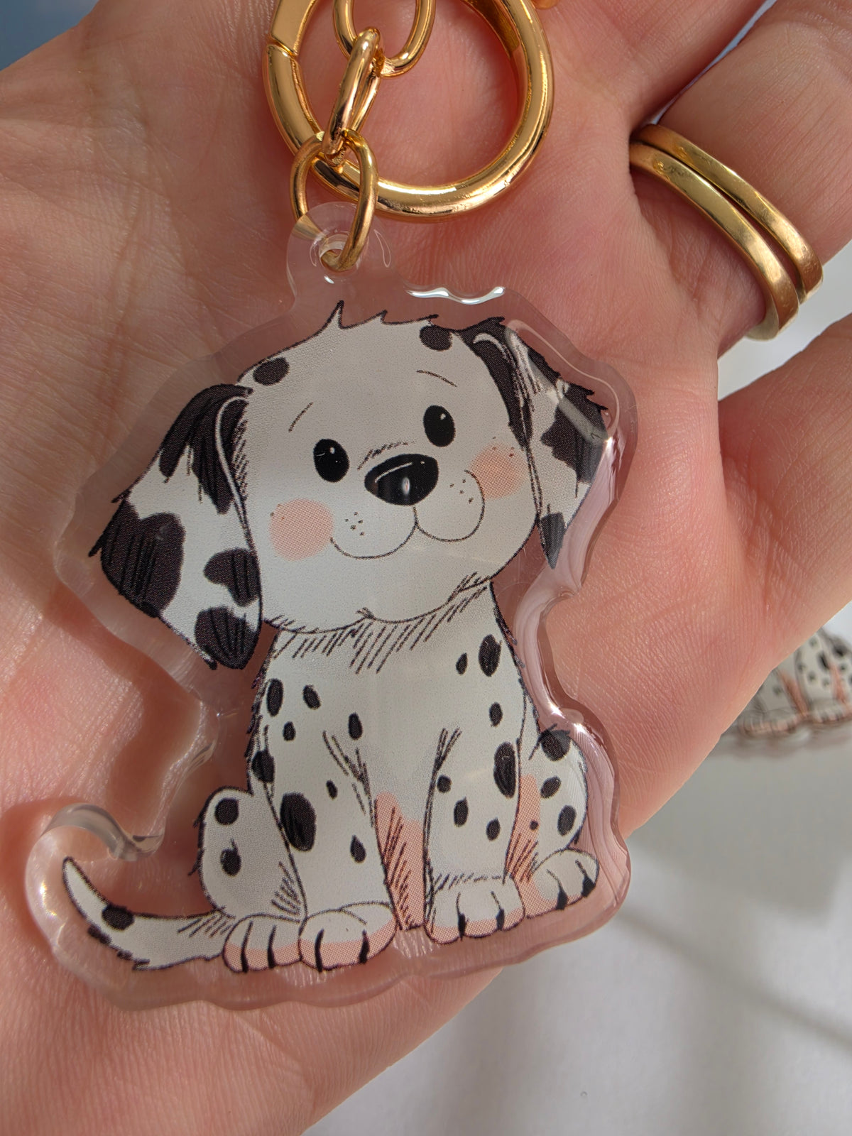 Dalmatian Keychain - Black and White - 066