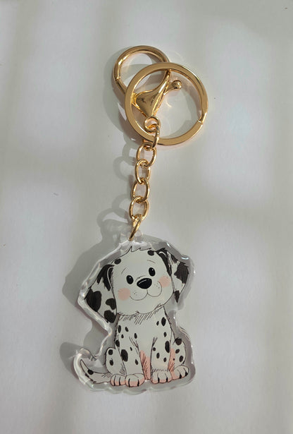 Dalmatian Keychain - Black and White - 066
