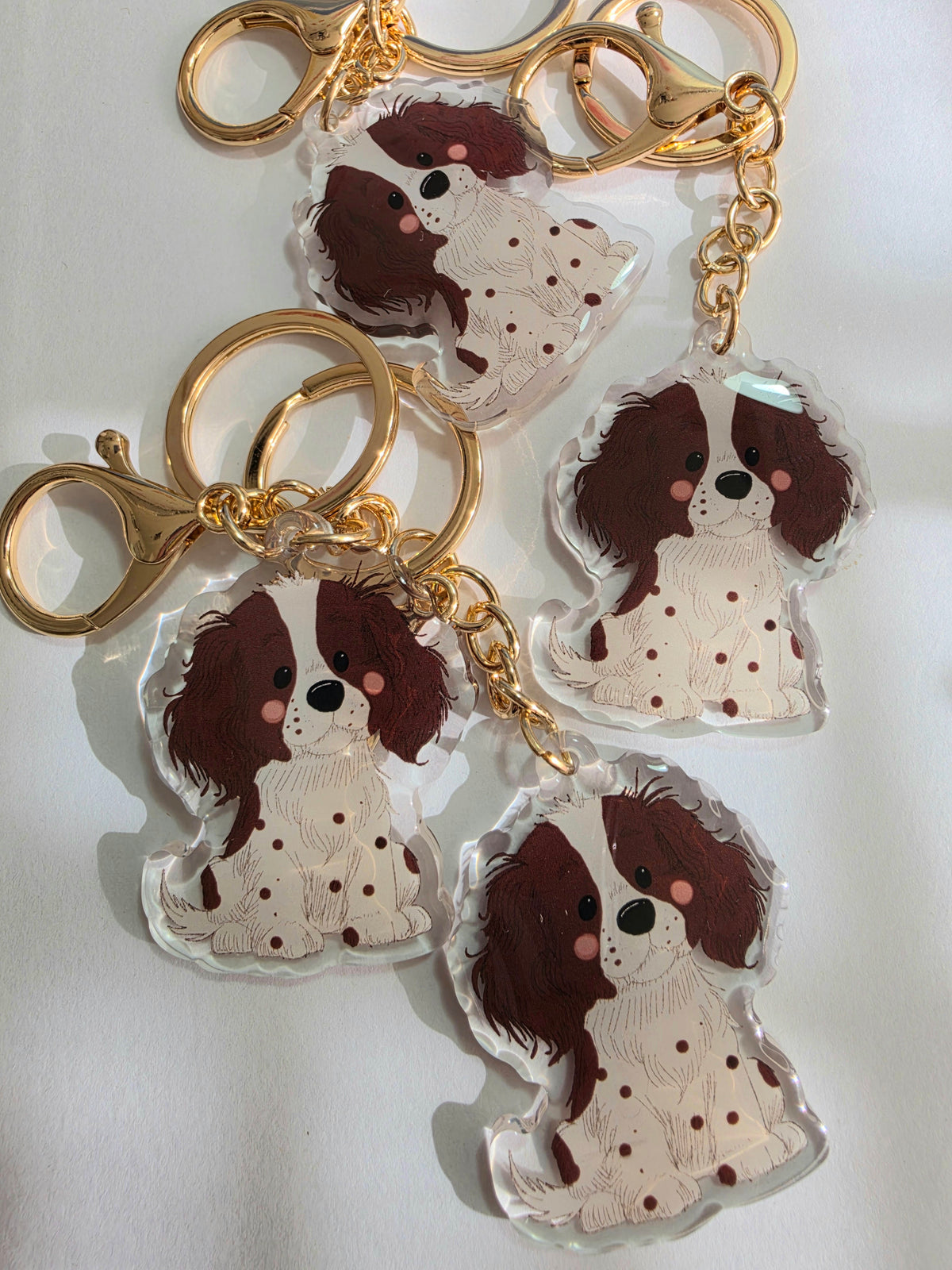 Springer Spaniel Keychain - Brown and White - 061