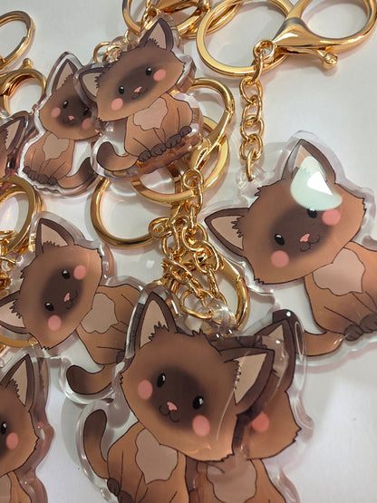 Cat Keychain - Siamese - 079