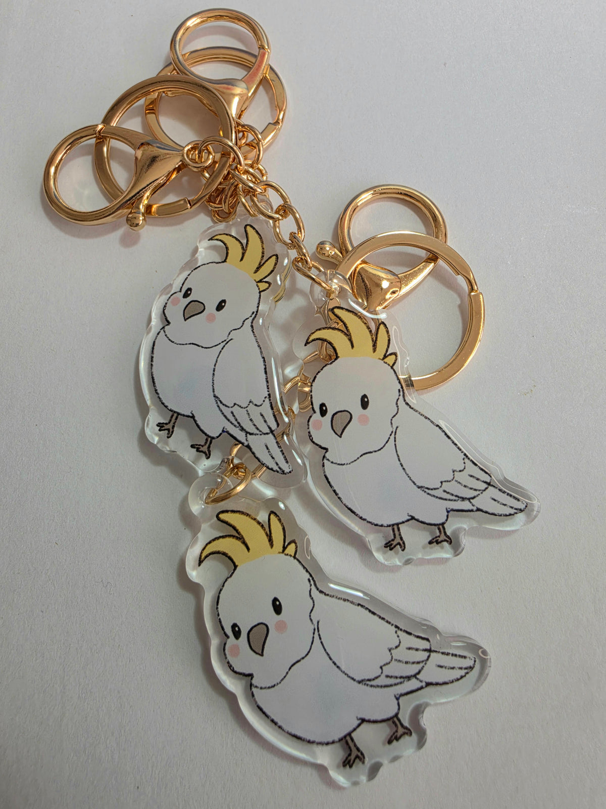 Cockatoo Keychain - White - 088